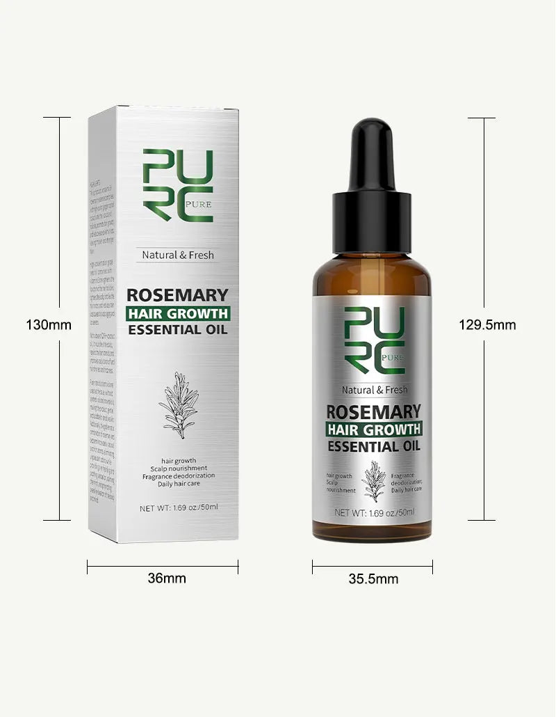 PURC Rosemary Oil Hair Growth Products for Man Women Ginger Anti Hair Loss Fast Regrowth Thicken Oils Scalp Treatment Hair Care